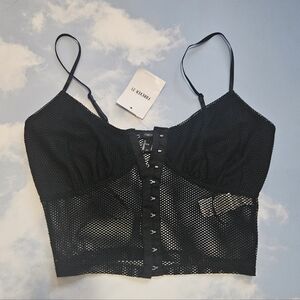 Fishnet Bustier Crop Top Megan Fox Top